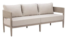 Zuo Foret Sofa Gray, Beige Sofa, Modern Style, Patio Furniture, Outdoor Fabric, Seats up to 2, Aluminum, Outdoor Living, 77.4" W x 28.9" D x 31.5" H, Non-Stackable