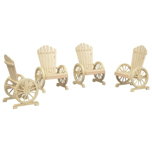 vidaXL Patio Adirondack Chairs 4 pcs Solid Wood Fir