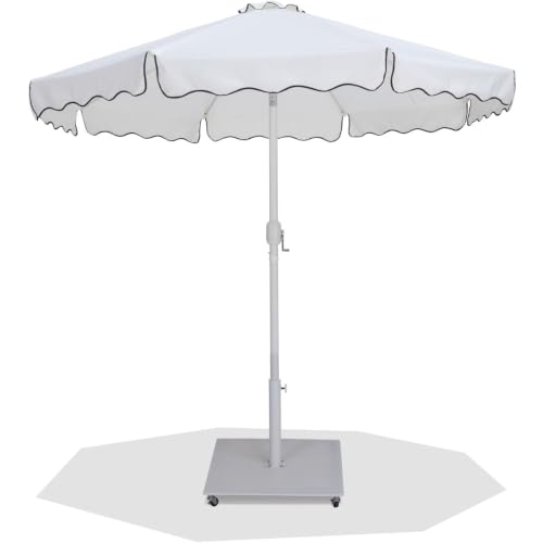 OROTLECT Amalfi Fabric With Piping/Aluminum Patio Umbrella With Base Sets