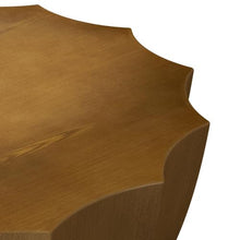 35" Indoor Round Coffee Table, Waterproof Coffee Table Modern MgO Cement Design End Tables for Living Room, Outdoor Patio Coffee Tables for Garden, Backyard, Balcony, Wood