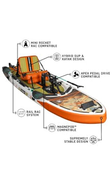 BOTE Rackham Aero Inflatable Stand Up Fishing Paddle Board Bug Slinger Backwater