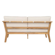 Merax Acacia Wood Outdoor Loveseat & Coffee Table Set