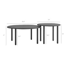 Modway Porta 5-Piece Outdoor Modular Sofa Set in Charcoal Anthracite – Patio Conversation Set with Outdoor Nesting Coffee Tables with Aluminum Frames, Woven Rope, and Cushions