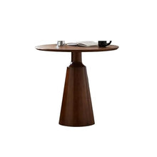 Bar Height Table Mid-Century Round Dining Table 35", Solid Wood Base