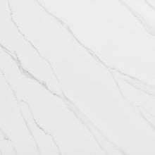 Leilani Rectangular Dining Table White, White Dining Table, Modern Style, Faux Marble Sintered Stone Rectangular Shape Tabletop, Aluminum, Outdoor Dining, 90" W x 42" D x 30.2" H