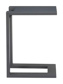 Tudi Side Table Black, Black End Table, Modern Style, Powder Coated Aluminum Rectangular Shape Tabletop, Aluminum, Outdoor Living, 17.7" W x 14.2" D x 24" H