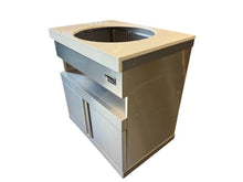 Mont Alpi MA-KAM Heavy Duty Stainless Steel Universal Kamado Charcoal Smoker Grill Module + Storage Cabinets & Granite Countertops - for 18" Big Green Egg, Kamado Joe Classic, Akorn, Pit Boss Models