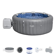 Bestway SaluSpa Santorini HydroJet Inflatable Hot Tub 180 Jets 6-Pack Non Slip Seats