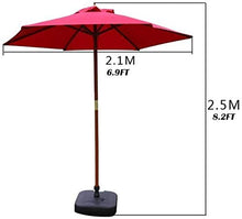 RWGOVLU Outdoor Garden Parasols Garden Parasol Umbrella with Pulley System,Outdoor Sun Shade for Beach, Pool, Patio,Round Sunscreen UV40+