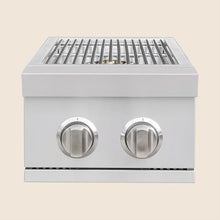 The Chimney Shop Summerset Quest, TRL, and Sizzler Built-in Double Side Burner for Liquid Propane Outdoor Kitchens Dual Burner Stainless Steel Side Cooker with LED Lighting