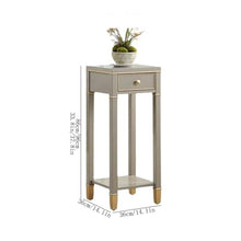 WOAITIANTIAN Vase Stand Modern Light Luxury Decorative Plant Stand, with Drawer Double Wood Display Base(Small)