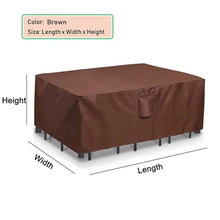 Outdoor Chair Cover 2pcs 420D HEAVY DUTY Outdoor Garden Furniture Cover for Sofa Table Chair Patio Waterproof Wind-Proof Anti-UV Against Rain
