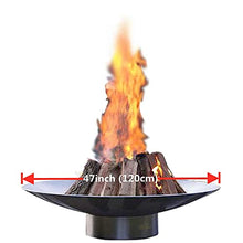 Large Outdoor Fire Pit,Outdoor Heater Wood Burning,Oversize Round Firebowl,Heavy Duty Metal Fireplace for Charcoal Burning,Heavy Duty Patio Firepit