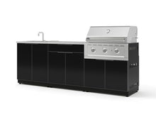NewAge Products Classic Series 5PC Aluminum Black Modular Outdoor Kitchen Set with 33" Performance Grill NG - 24"D x 97"W x 48.5"H