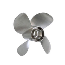 Quicksilver Bravo Three 15.9" Diameter X 21" Pitch 4-Blade Stainless Steel Propeller Left Hand Rotation Matte Finish