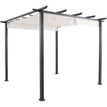 CAMBRIDGE Freestanding Pergola with Adjustable Sling Canopy White/Gray