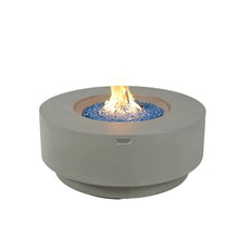 AMS Fireplace | Elementi Plus | Colosseo | Round Light Gray Concrete Natural Gas Fire Table Pit (Natural Gas)