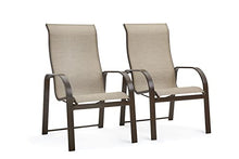 Winston Seagrove II Ultra High Back Patio Dining Chairs Set of 2 Sunbrella Pueblo Dune Fabric