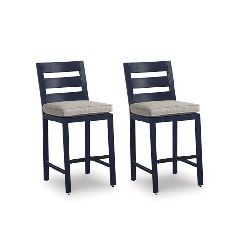 Signature Design by Ashley Outdoor Counter Height Bar Stools, Set of 2