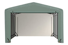 ShelterLogic ShelterTube Garage & Storage Shelter, 12' x 23' x 8' Heavy-Duty Steel Frame Wind and Snow-Load Rated Enclosure, Green