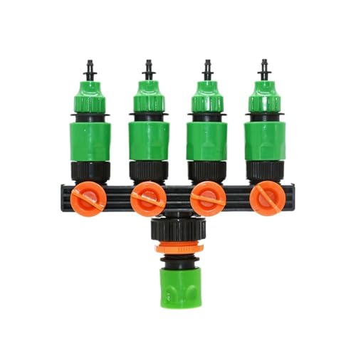 Kondari Hoses Connector 4/7 8/11 Hose Garden Faucet Diverter 4 Way Faucet Diverter Hose 1/4 or 3/8 Hose Accessories Pipe Connector Irrigation 1 Set(B)