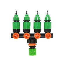 Kondari Hoses Connector 4/7 8/11 Hose Garden Faucet Diverter 4 Way Faucet Diverter Hose 1/4 or 3/8 Hose Accessories Pipe Connector Irrigation 1 Set(B)