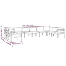LPERTGFHU 10-Piece Patio Lounge Set, Modular Aluminum Outdoor Furniture