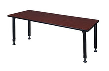Regency Kee Height Adjustable Classroom Table 72" x 24" Mahogany Brown
