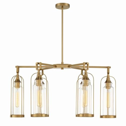 Eurofase Yasmin 6 Light Outdoor Pendant Vintage Style Aged Gold 17.75" Tall 19.5" Wide
