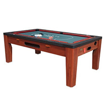 Berner Billiards 6 in 1 Multi Game Table Cherry Blue Green Red