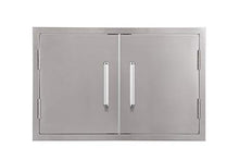 WHISTLER Outdoor Kitchen Double Access Door,33x22 Inch,304 Stainless Steel BBQ Grill Doors,Silver