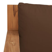 SAFAVIEH Couture Outdoor Collection Kauai Natural/Dark Brown Teak Solid Wood Patio Sofa