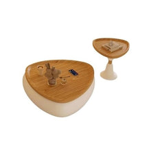 Side End Table Solid Wood Coffee Table Set for Living Room Rustic Style, Perfect for Modern or Traditional Decor, Ideal for Small Spaces Accent Coffee Table for Living Room Bedroom Office