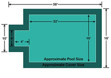 Loop-Loc Ultra-Loc III Solid In-Ground Pool Safety Cover 16' x 32' with 4' x 8' Center End Step Green