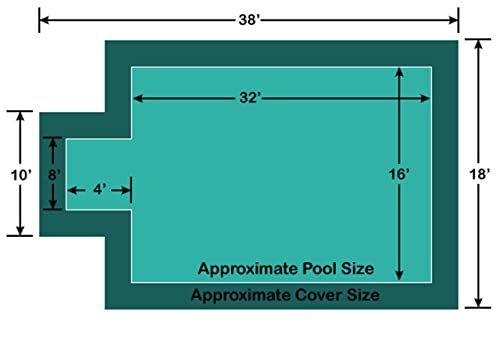 Loop - Loc Rectangle Mesh In-Ground Pool Safety Cover Green
