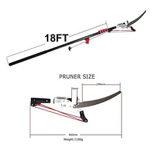 Profession Telescopic Tree Pruner,18ft/5.4m,20ft/6m,24ft/7.2mTelescopic Pole with Pull Cord,Telescopic Tree Pruner Pole for Pruning and Trimming Branches and Leaves,24ft/7.2m