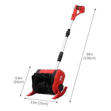 Cordless Snow Shovel, Lightweight Snow Shovel with Directional Plate, Throw The Snow Further, Foldable Snow Shovel for Driveway Winter Snow Removal(One Battery)