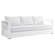 Modway Tahoe Aluminum Outdoor Patio Sofa in White White
