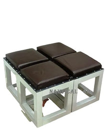 NauticalMart Decorative Wooden Ottoman Stool