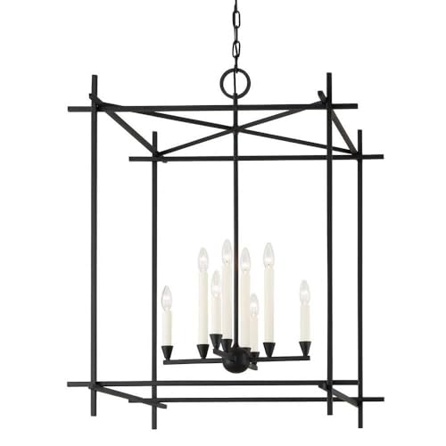 Troy Lighting Huck 8 Light Pendant Global Style Black