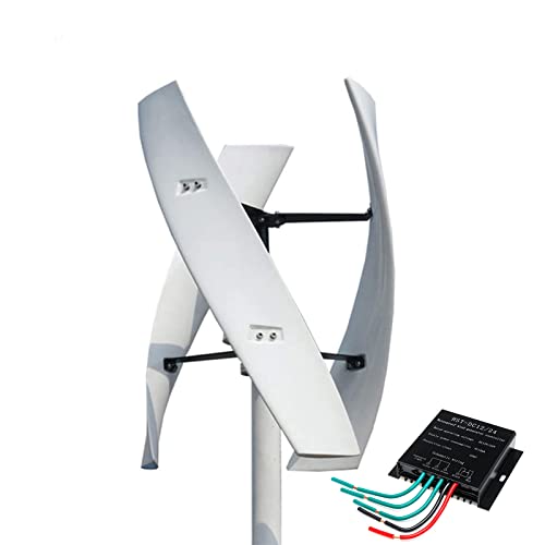 AISINILALAO 10000W Vertical Wind Turbine Power Generator, 3-Blade 12V-220V Electric Generator with MPPT Charger Controller for Home Street Lighting(White),12v