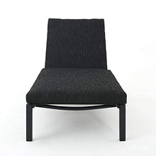 Great Deal Furniture Outdoor Mesh Chaise Lounge Set of 4 Dark Grey + Black