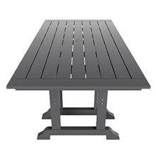 WO WESTIN OUTDOOR HDPE Laguna 38" X 73" Rectangular Dining Table,Gray