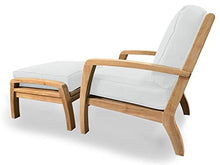 Douglas Nance Somerset Solid Teak Patio Deep Seating Club Chair w/Ottoman (Natural)