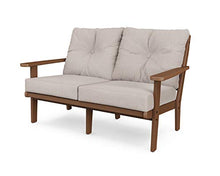 POLYWOOD® Lakeside Deep Seating Loveseat in Teak/Dune Burlap