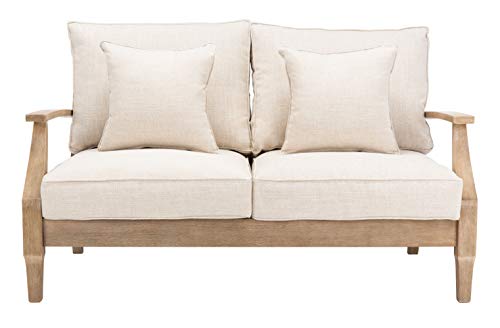 Safavieh Couture Patio Martinique Outdoor Loveseat Natural/White