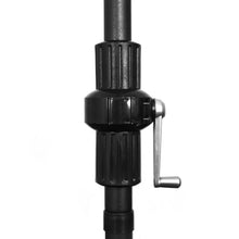 OROTLECT 11 Foot Matted Black Patio Umbrella With Fiberglass Ribs And Collar Tilt In Natural Sunbrella