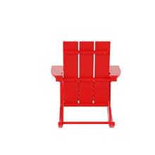 WO WESTIN OUTDOOR HDPE Shoreside Modern Rocking Poly Adirondack Chair (Set of 4),Red