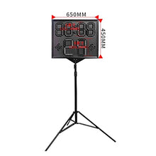 Large Digital LED Clock Designed outdoor high brightness iron box waterproof 8 inch + 6 INCH RED LED sports countdown scoreboard Mounting Holes Hardware ( Color : 10 inch green Size : X-Small ) (10