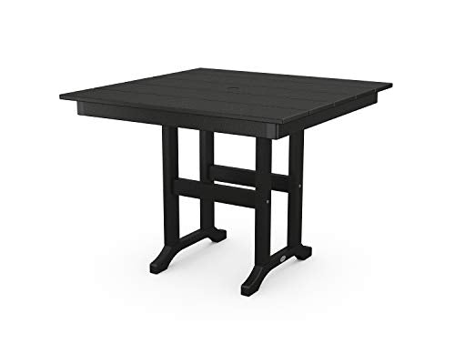 Polywood® Farmhouse 37" Dining Table in Black